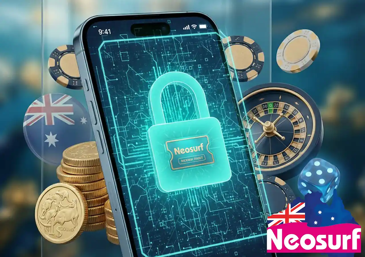 High-level encryption and security shield for Neosurf online casino transactions in Australia.